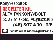 Regiszter Kft. - Alfa Tankönyvbolt