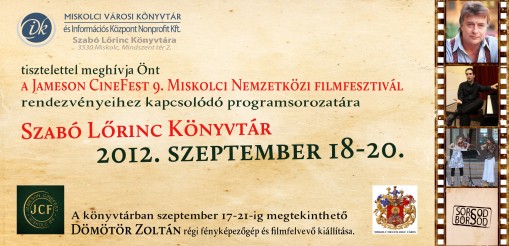 A rendezvény meghívója  - Jameson CineFest a könyvtárban