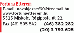   - Fortuna Étterem - Novák és Társa Kft.